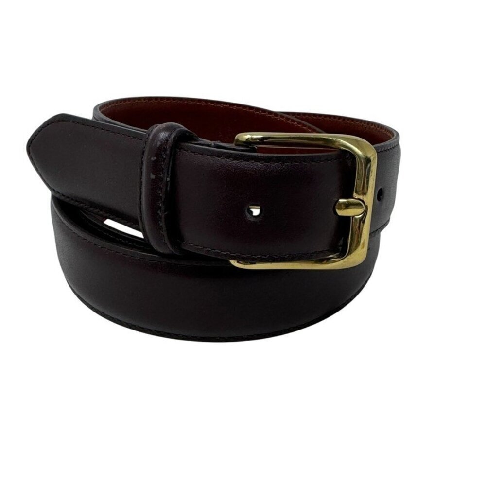 Coach Men's Vintage 90's Brown Leather Belt Size 42" polished Cowhide 5950